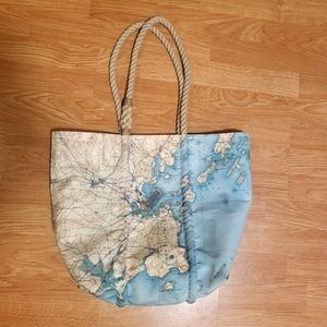 Sea Bags Tote (Antique Casco Bay Maine Map)